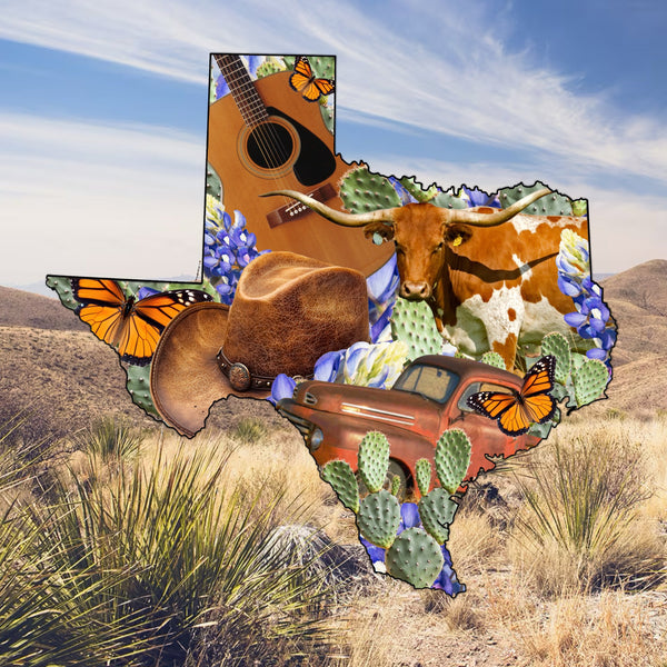 Texas Collage Print - 2