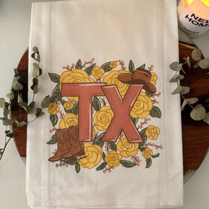 Texas Yellow Rose Tea Towel - 1