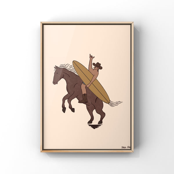 Surf 'n' Saddles Art Print - 1