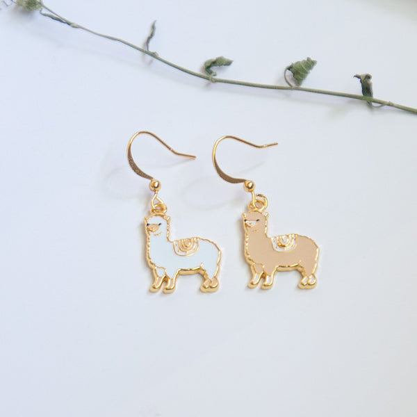 Alpaca Enamel Earrings - 2