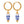 Load image into Gallery viewer, Blue flower Dangle Drop Earrings - 2
