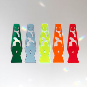 Colorful Lava Lamp Lasercut Acrylic Bookmark - 1