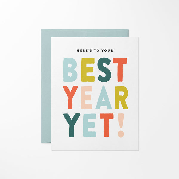 Colorful Best Year Yet Birthday Card - 1