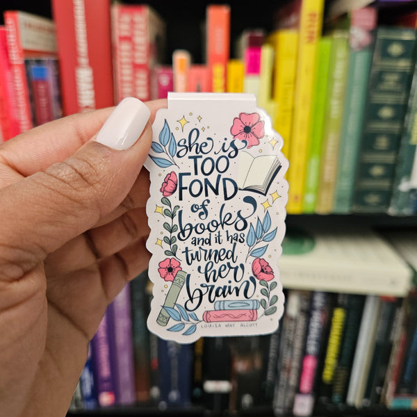 Too Fond of Books Magnetic Bookmark - 4