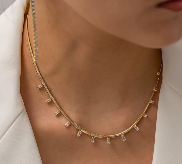 Clear CZ Necklace  - 2