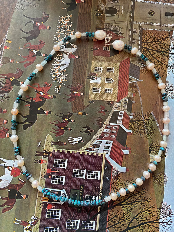 Yin Yang Chokers Mixed Stones and Fresh Water Pearls
