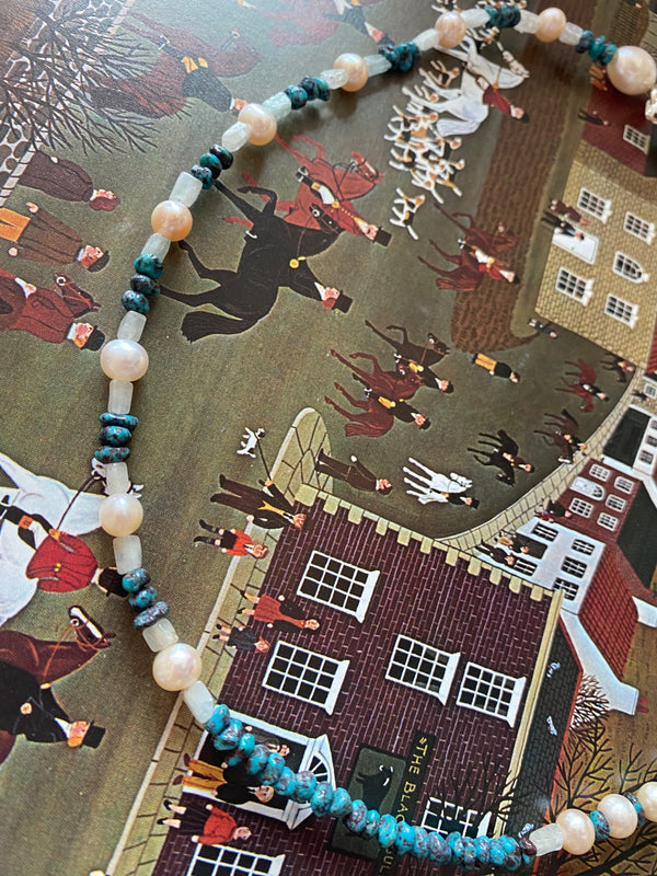 Yin Yang Chokers Mixed Stones and Fresh Water Pearls