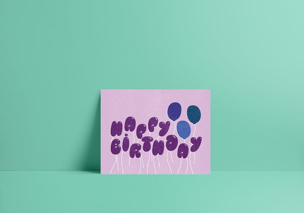 Happy Birthday Balloons Greeting Card