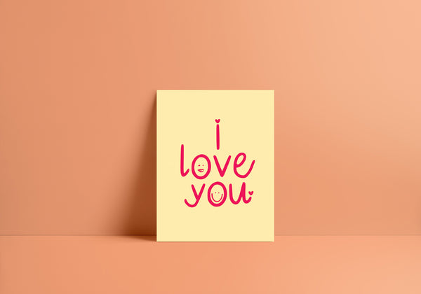 I Love You with Smileys Greeting Card