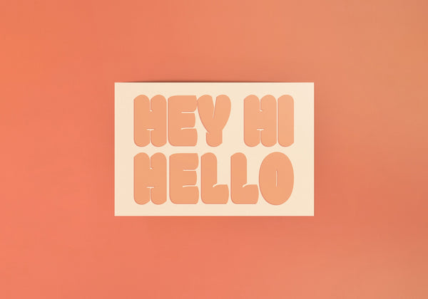 Hey Hi Hello Postcard