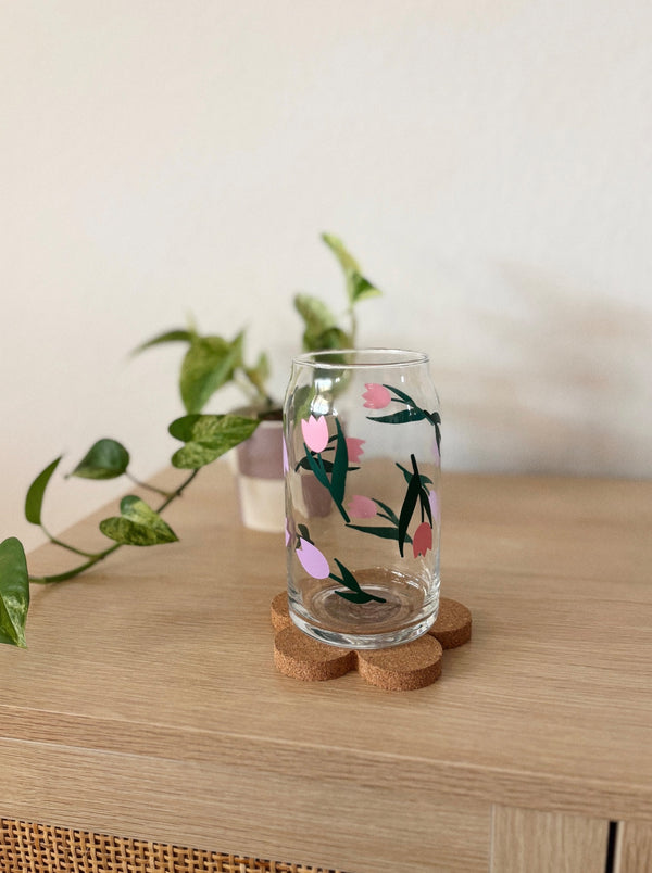 Tulips Can Glass Cup