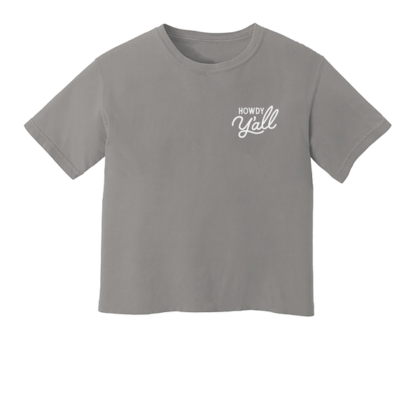 Howdy Y'all Washed Crop Tee