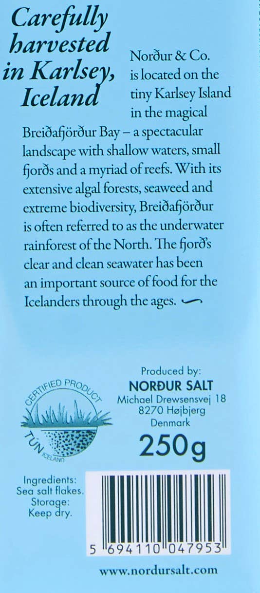 Nordur Salt-Arctic Sea Salt- Premium Tin Can  (8.8/4.4oz): 4.4 oz