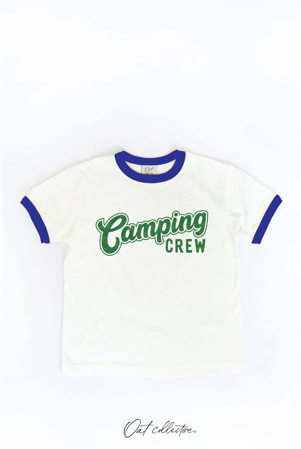Camping Crew Toddler Ringer Graphic Tee