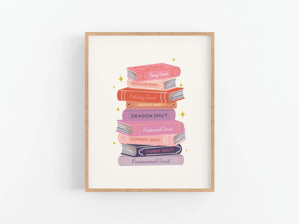 Smut Book Stack Art Print