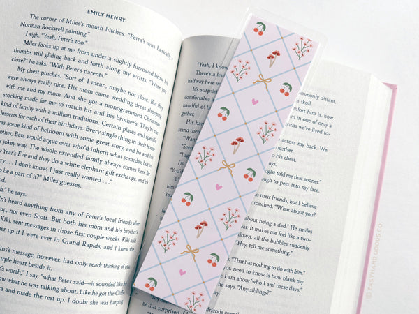 Coquette Pattern Laminated Bookmark