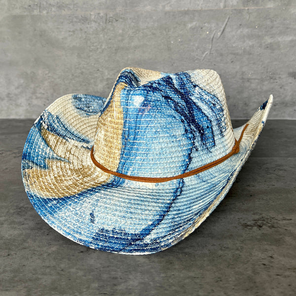 Marbled Straw Cowboy Hat