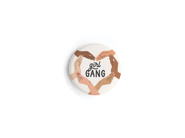 Girl Gang Button Magnet