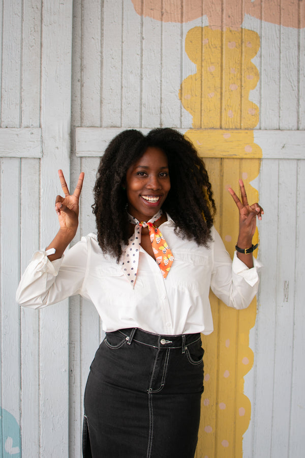 Butterflies and Dots Twilly Scarf