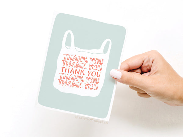 Thank You Plastic Bag Greeting Card - RS