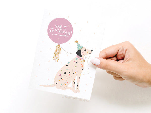 Happy Birthday Dalmatian Greeting Card - RS