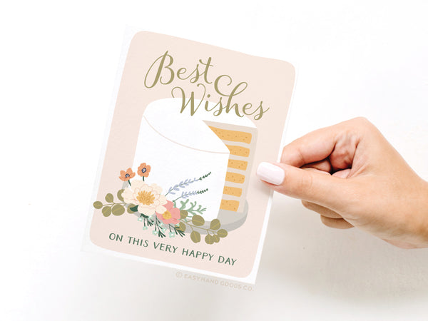 Best Wishes Cake Greeting Card - DS
