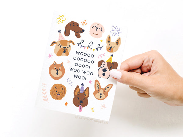 Woo! Birthday Dogs Greeting Card - DS