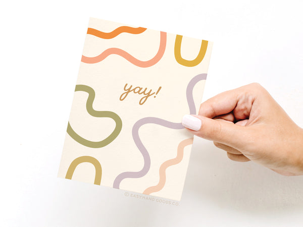 Yay Squiggles Greeting Card - DS