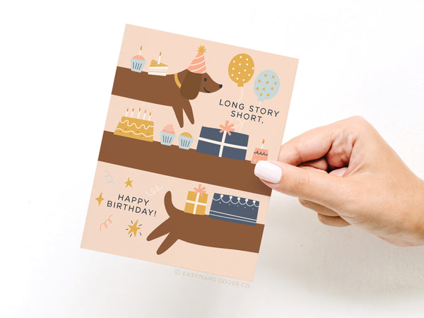 Long Story Short Dog Birthday Greeting Card - RS