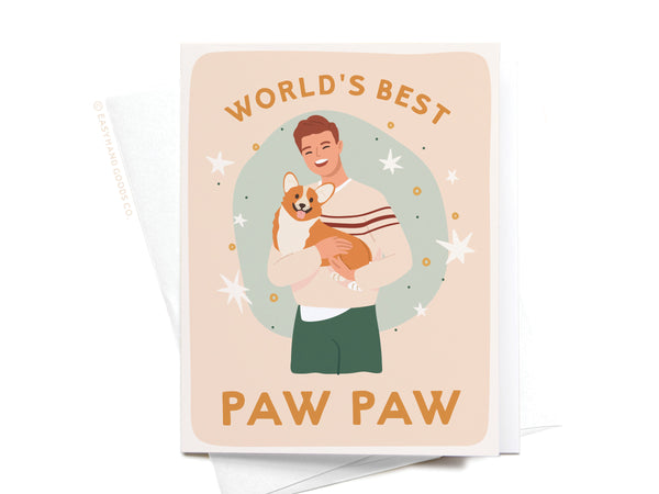 World's Best Paw Paw Greeting Card - HS