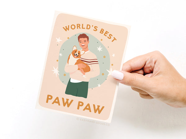 World's Best Paw Paw Greeting Card - HS
