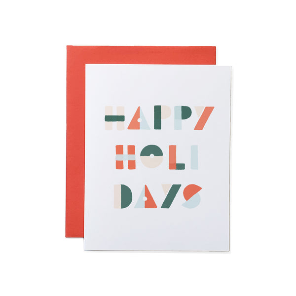 Happy Holidays Shapes Card