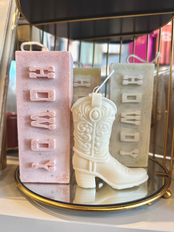 Cowboy Boot Candle