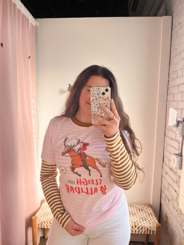 Sleigh the Y'allidays Full-Color Tee