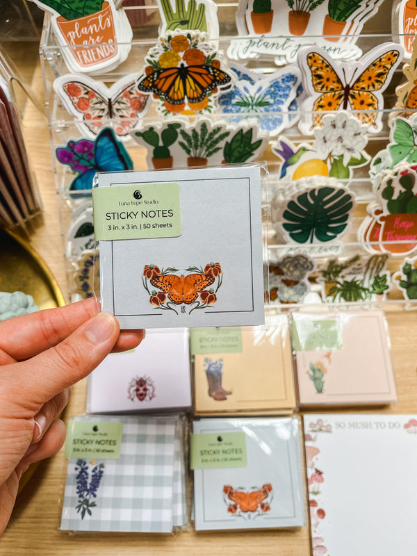 Orange Butterfly Sticky Note