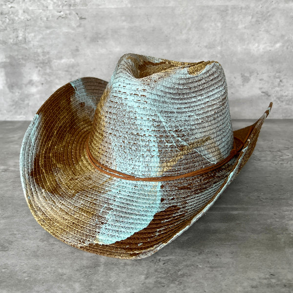 Marbled Straw Cowboy Hat