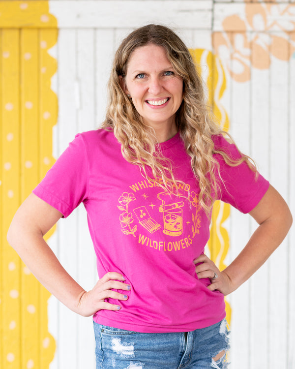 Girl Riot Society "Whiskey & Wildflowers" Tee - Wholesale