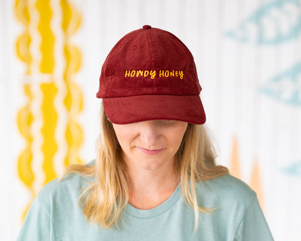 Howdy Honey Corduroy Baseball Cap