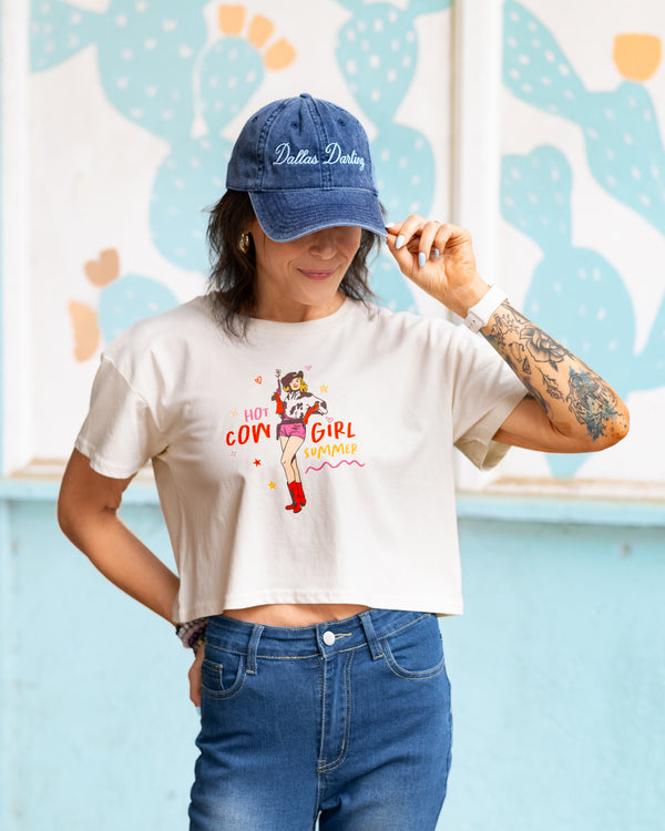 Girl Riot Society "Hot Cowgirl Summer" Full-Color Crop Tee