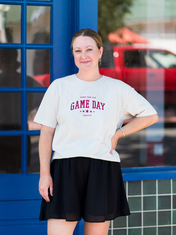 2024 Game Day "Here For The Snacks" Tee