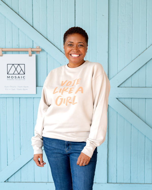 Vote Like a Girl Sweatshirt- Wholesale