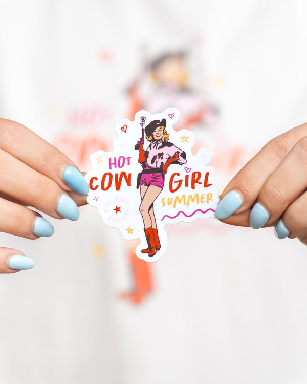 Girl Riot Society Die Cut Sticker - Hot Cowgirl Summer - Wholesale