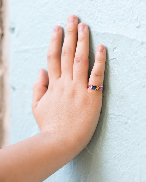 Pride Gemstone Rings - Silver