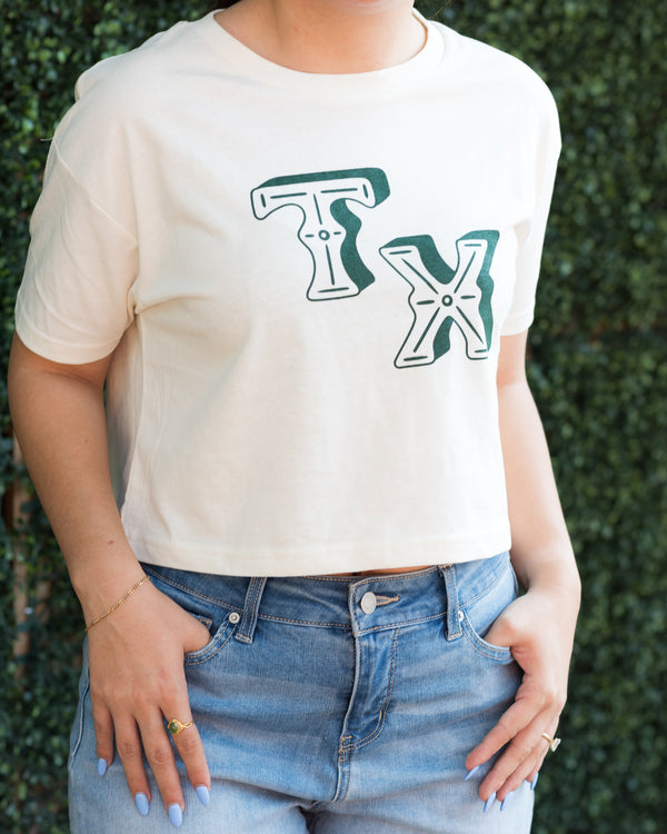 Texas "TX" Crop Tee