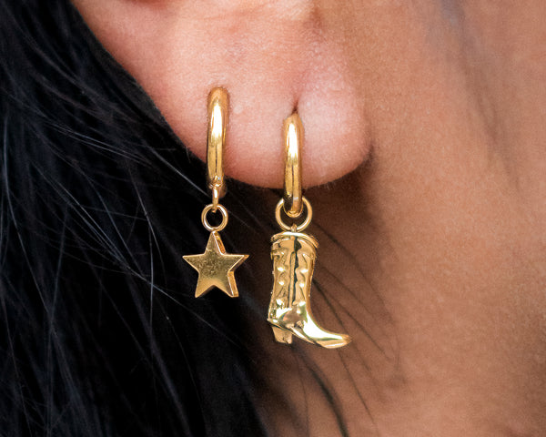 The Classic Cowgirl Collection - Cowboy Boot Huggie Earrings- Wholesale