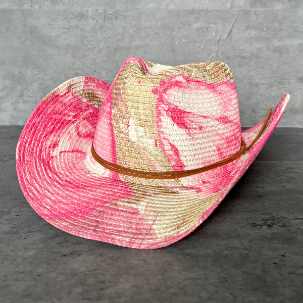 Marbled Straw Cowboy Hat