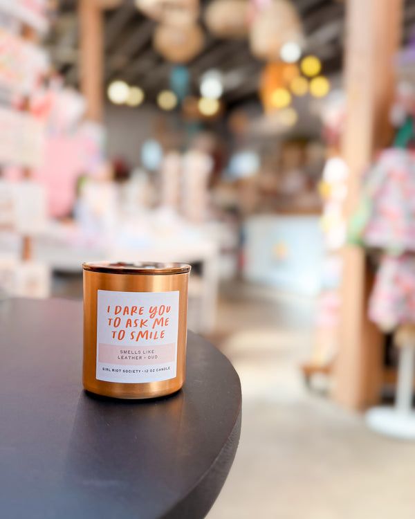 I Dare You to Ask Me to Smile Candle