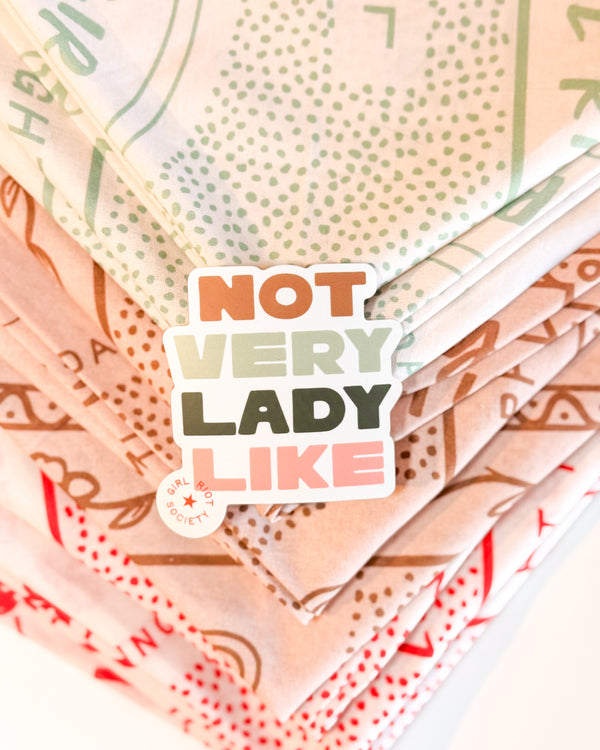 Not Very Lady Like Die Cut Sticker