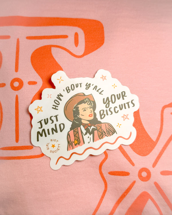Mind Your Biscuits Die Cut Sticker