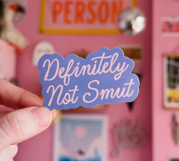 Blue Definitely Not Smut Sticker